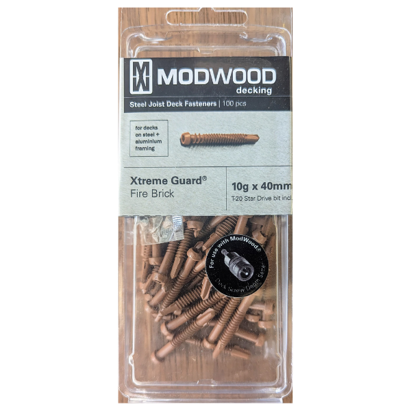 Coloured Decking Screws for Modwood Suitable for Metal Joist - Box of 100