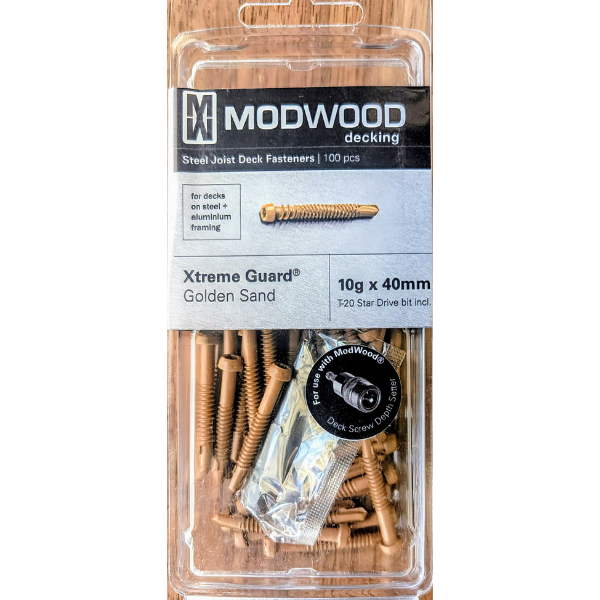 Coloured Decking Screws for Modwood Suitable for Metal Joist - Box of 100