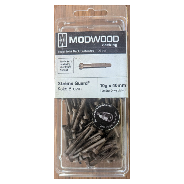 Coloured Decking Screws for Modwood Suitable for Metal Joist - Box of 100
