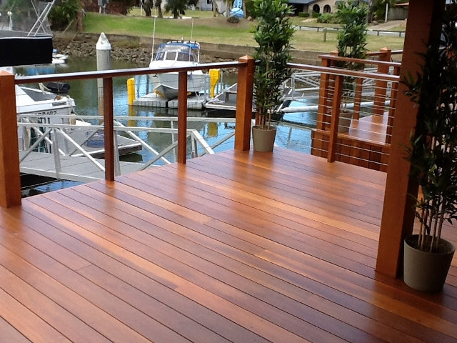 90x19 KD Pacific Jarrah Decking Select Grade