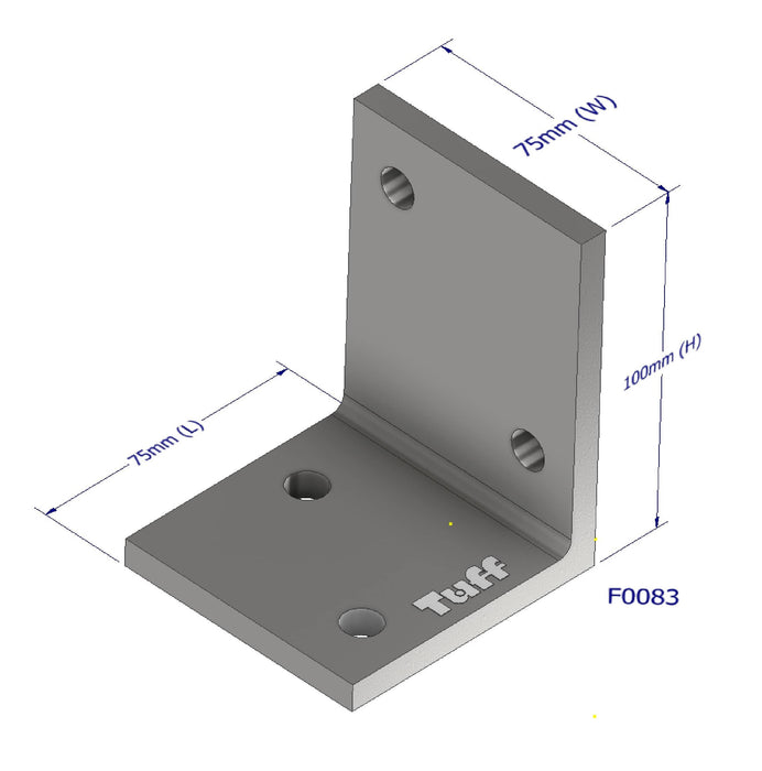 Angle Bracket 100x75x8mm Carton of 10