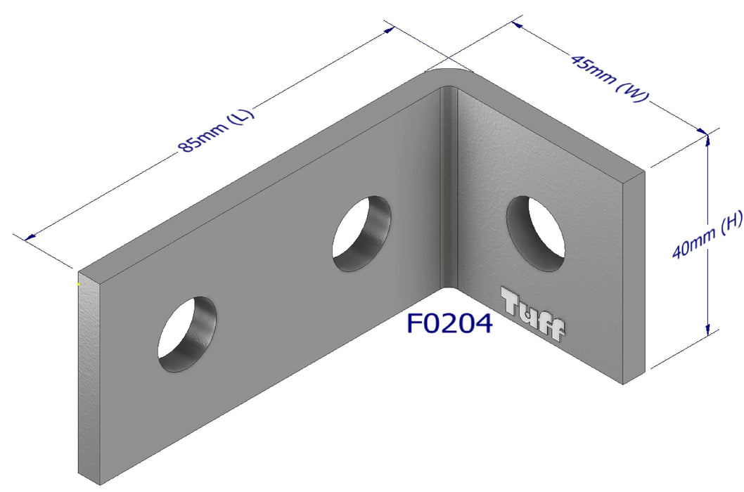 Angle Bracket 40x80x40x5mm Carton of 25