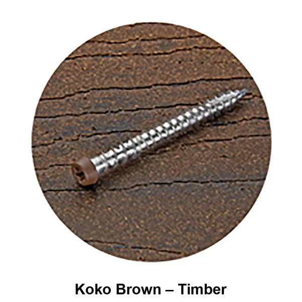 Coloured Decking Screws for Modwood Suitable for Timber Joist - Box of 100