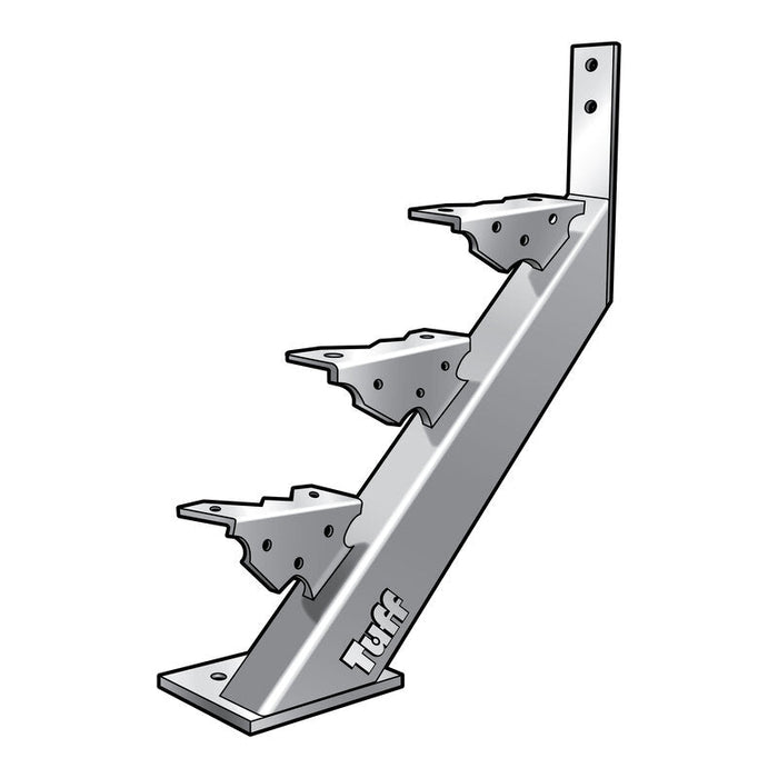 Stair Stringer Bolt-On Concrete - 3 Step for a Pair (2 Piece)